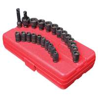 (SUU-1818) 1/4" Drive SAE & Metric Master Magnetic Impact Socket Set,  23 Pc.