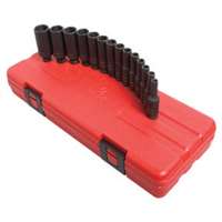 (SUU-1831) 14 Pc. 1/4" Drive Metric Deep Magnetic Impact Socket Set