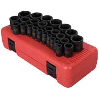 (SUU-2645) 26 Pc. 1/2” Drive Metric Impact Socket Set