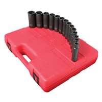 (SUU-2653) 14 Pc. 1/2" Drive Metric Deep Impact Socket Set