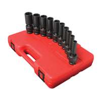 (SUU-2659) 1/2" Drive, SAE Universal Deep Impact Socket Set, 10 Pc.