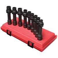 (SUU-2695) 9 Pc. 1/2" Drive 12 Point Metric Driveline Limited Clearance Impact Socket Set
