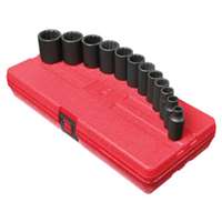 (SUU-3337) 12 Pc. 3/8" Drive 12 Point SAE Semi-Deep Impact Socket Set
