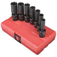 (SUU-3656) 3/8" Dr SAE Universal Deep Impact Socket Set, 7 Pc
