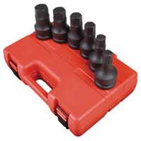 (SUU-5606) 1" Dr SAE Hex Dr Impact Socket Set, 6Pc