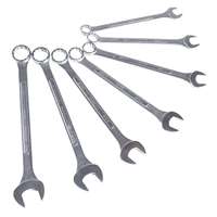 (SUU-9707A) 7 Piece SAE Raised Panel Jumbo Combination Wrench Set 