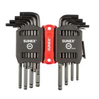 (SUU-98526BL) SAE/Metric 26 Piece Ball End Long Arm Hex Key Set