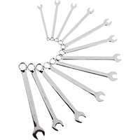 (SUU-9917MA) FULLY POLISHED METRIC V-GROOVE COMBINATION WRENCH SET