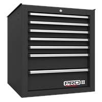 14 1/2"" Pro II 7-Drawer Side Cabinet - Black