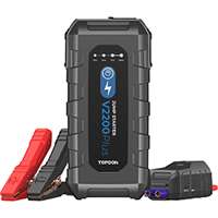 (TOP-V2200PLUS) 2-in-1 2200 Peak Amp Jump Starter & Battery/System Tester