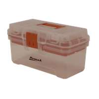 12" Plastic Transparent Toolbox w/ Tray