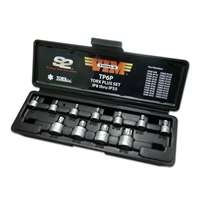 Vim Tools TP6P - Torx Plus Driver Set, 11pc. T8 Thru T55, 1/4" & 3/8" Sq. Drives, Impact