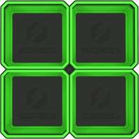 E-Z Red TRAY-QGR - Expandable Magnetic Parts Quad Tray - Green