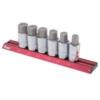 (TTN-16130) 1/2" Dr. SAE Hex Bit Socket Set, 6 pc