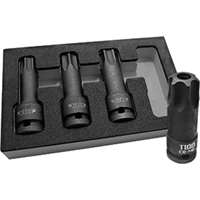 (VIM-IMPTX800) Large Impact Torx Driver Set - T70, T80, T90 & T100 on 1/2” Square Drive