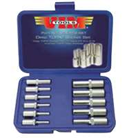 (VIM-VDE418) Torx Deep Socket Set, 11pc. Inverted Torx E4 Thru E18, Satin Chrome In Case