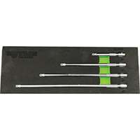 (VIM-WEX400) 4 PC. 1/4'' DR. WOBBLE EXTENSION SET