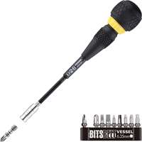 (VST-2200MBH120K01) BALL GRIP Ratchet Interc hangeable Screwdriver wi