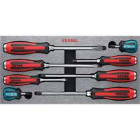 (VST-9308EVA) MEGADORA JAWSFIT Tang-Thru Screwdriver 8PC. Set
