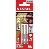 (VST-NTPH250P2) NECK TORSION Power Bit PH2x50 2PC. (Card)
