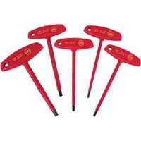 (WIH-33478) 5 Piece Insulated T-Handle Hex Screwdriver Set - Metric