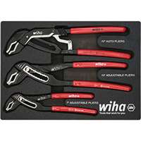 (WIH-34690) 3 Piece Classic Grip V-Jaw Tongue and Groove Pliers Tray Set