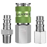 Legacy A53452FZ - Flexzilla Pro High Flow Coupler & Plug Kit, 3 Piece - 1/4 in. NPT