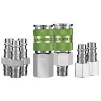 Legacy A53458FZ - 14 Piece Flexzilla Pro High Flow Coupler And Plug Kit - 1/4 in. NPT