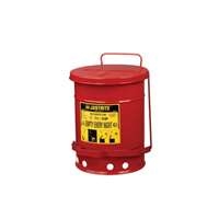 JustRite 9100 - Oily Waste Can, 6 gallon (20L), foot-operated self-closing cover