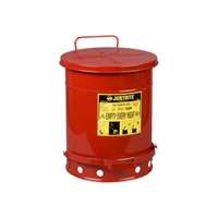 JustRite 9300 - Oily Waste Can, 10 gallon (34L), foot-operated self-closing cover