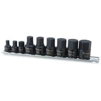 Titan 16140 - 9pc SAE Stubby Impact Hex Bit Socket Set