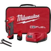 Milwaukee 2485-22 - M12 FUEL 12-Volt Lithium-Ion Brushless Cordless 1/4 in. Right Angle Die Grinder Kit w/ (2) 2.0Ah Batteries