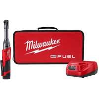 Milwaukee 2559-21 - M12 FUEL 12-Volt Lithium-Ion Brushless Cordless 1/4 in. Extended Reach Ratchet Kit with One 2.0 Ah Batteries