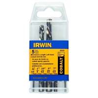 Irwin 30520 - 5pc Cobalt Left-Handed Drill Bit Set