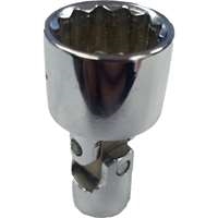 SK Hand Tool 43618 - 9/16" 12PT Flex Chrome Socket - 1/4" Drive