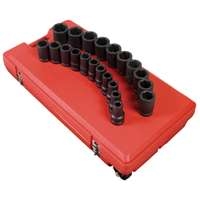 Sunex 5693 - 1" Dr 21pc SAE Deep Impact Socket Set