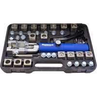 Mastercool MSC72485PRC - Universal Hydraulic Flaring Tool Set W/ Blue Handle 3/8” & 1/2” GM Transmission Cooling Line Die