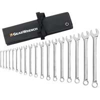 Gearwrench 81917 - 18 Piece Sae Long Pattern Combination Non-ratcheting Wrench Set