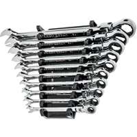 Gearwrench 86758 - 10pc 90-Tooth 12 Point Flex Head Ratcheting Combination SAE Wrench Set