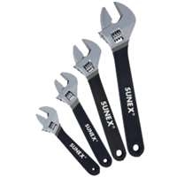 Sunex 9618 - 4 Pc Adjustable Wrench Set(6" 8" 10" 12")