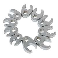 Sunex 9710M - 3/8" Dr 10pc Metric Flare Nut Crowfoot Wrench Set