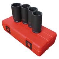 Sunex 2838 - 1/2" Dr 4pc Metric Deep Spindle Nut Impact Set