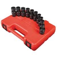 Sunex 3657 - 3/8" Dr 10pc Metric Universal Impact Socket Set