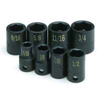 SK Hand Tool 4058 - 3/8" Dr 8pc 6PT SAE Impact Socket Set