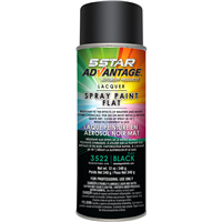 5 STAR ADVANTAGE 5SA3522 - Lacquer Spray Paint -Flat Black Aerosol