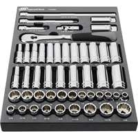 Ingersoll Rand T752001 - 49pc 3/8" Dr. SAE/Metric Master Socket &amp; Accessory Set