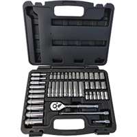 (ATD-1200) 44 Pc. 1/4" Drive 6 Point SAE and Metric Pro Socket Set