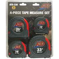 (ATD-330) 4 Pc. SAE  Tape Measure Set