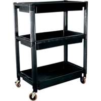 (ATD-7017) 3-Tray Black Cart