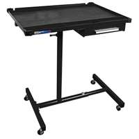 (ATD-7026) Heavy-Duty Mobile Work Table with Drawer, Black